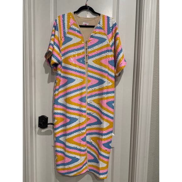 MSRP $225 ✨ Buddy Love Caftan Size S-L Flexible Fit | Covered Buttons ✨QUICKSHIP - Picture 2 of 7